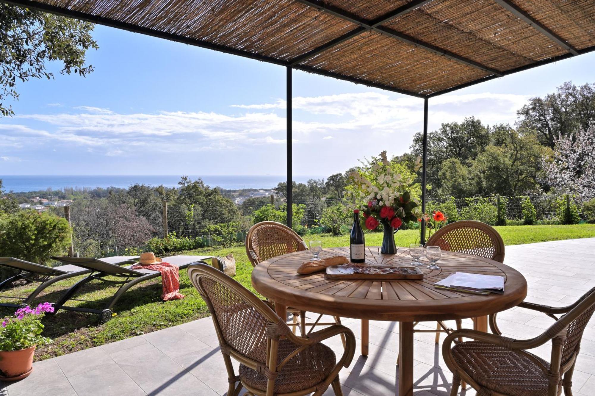 Domaine Punta Della Guardia Villa Panorama Maquis Et Mer, Plage A 1,5 Km Червйоне Екстер'єр фото